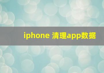 iphone 清理app数据